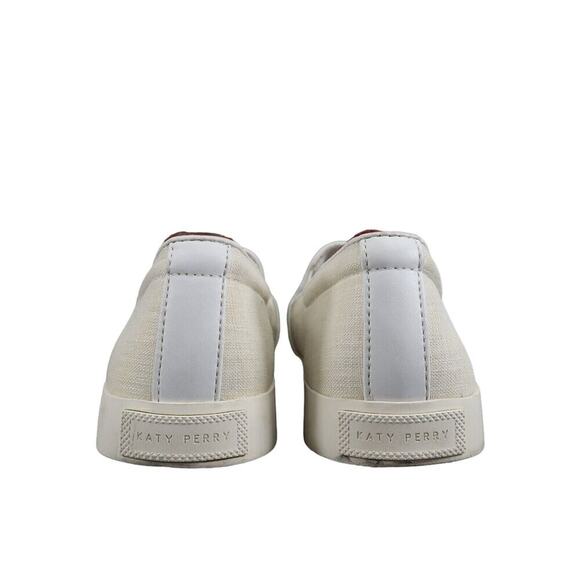 Katy Perry Shoes Womens 6 Sneaker Slip On Casual Cherry Sequin Kerry Flats White - Picture 5 of 13